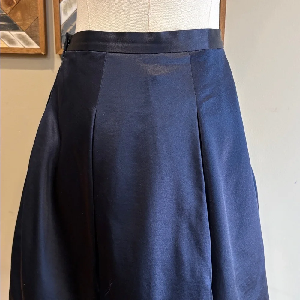 Ralph Lauren Black Label Navy Blue Flared Bubble Hem Skirt size 10